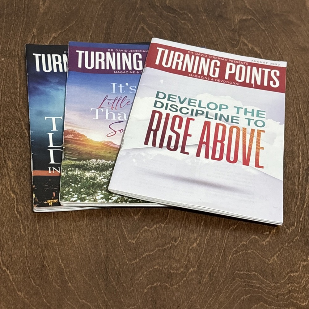 3 issues TURNING POINTS Dr. David Jeremiah 2022 Magazine devotional